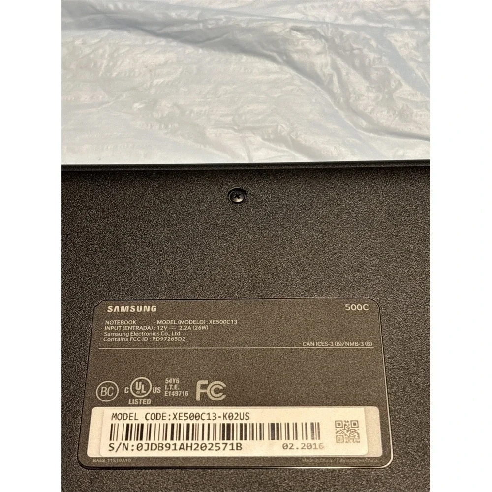 Samsung Chromebook XE500C13 11.6